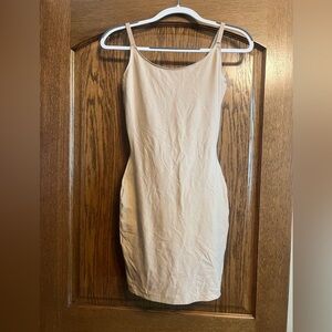 SPANX Nude Sheath Slip Dress with Spaghetti Straps